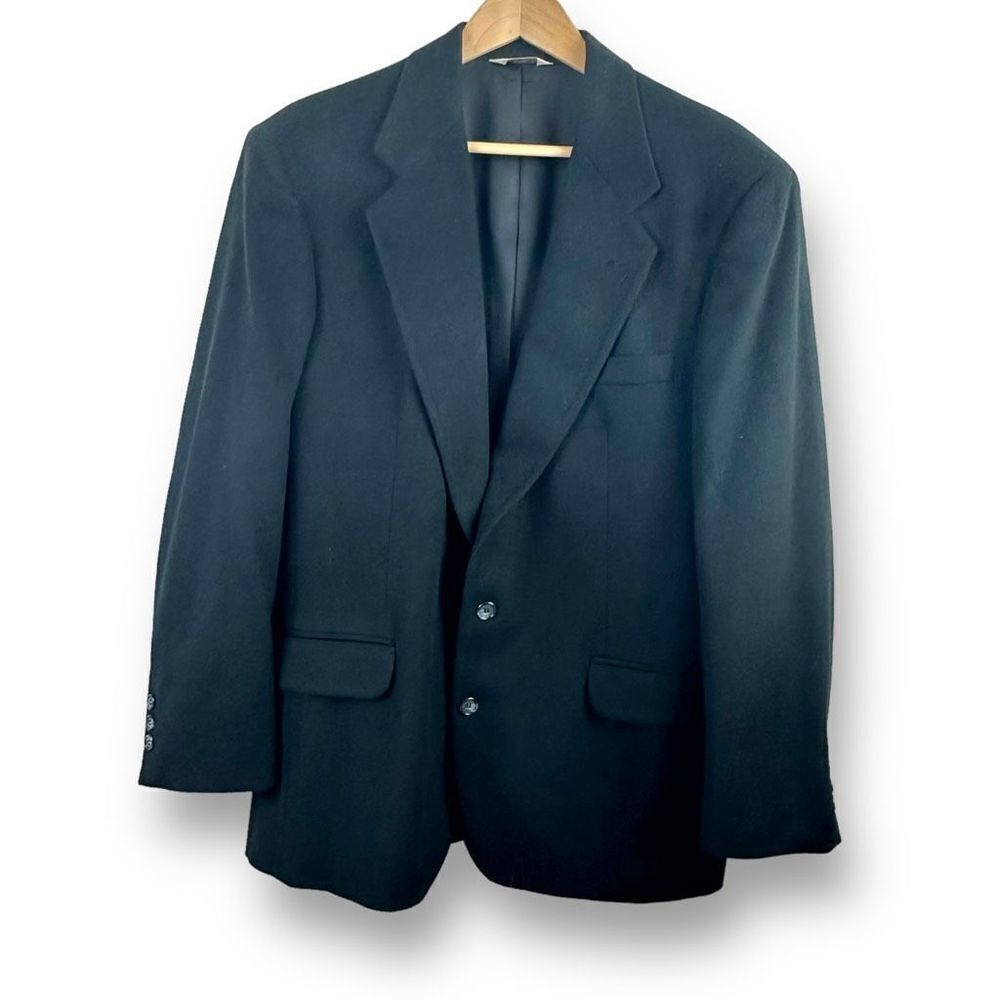 Courtenay‎ black wool lined sport coat size 42R